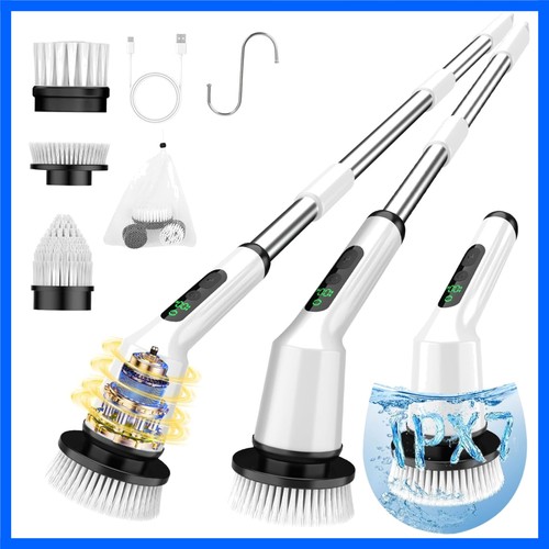 Electric spin scrubber with - spin,