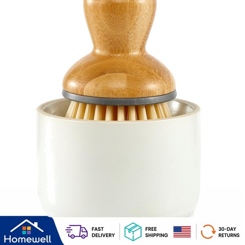 Eco friendly bamboo dish - dish, brush
